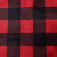 Cabin Plaid Plush Fleece Throw & Pillow Set