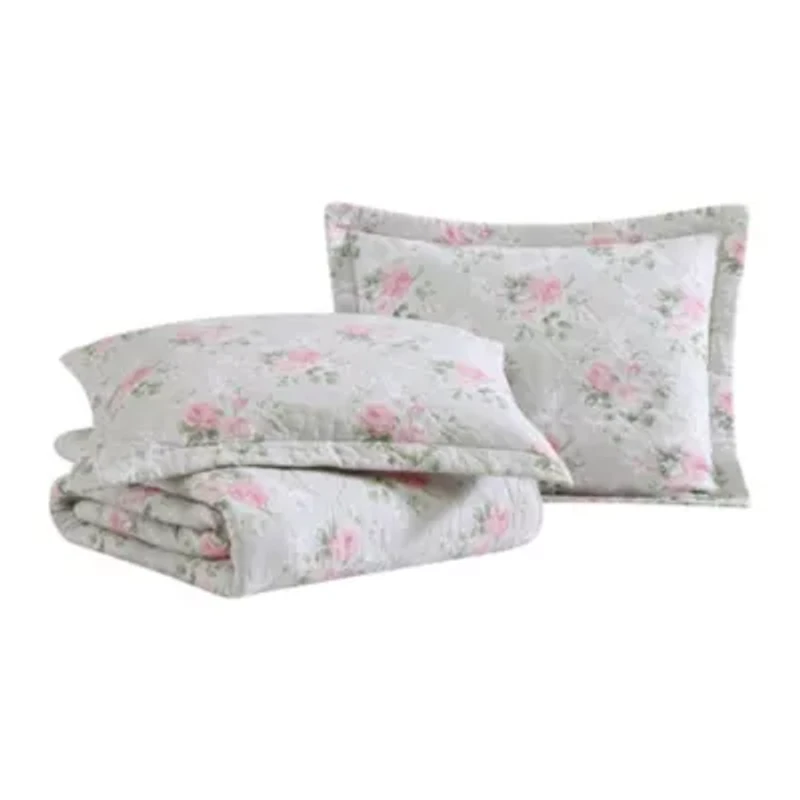 Melany 100% Cotton- 2 Piece- Reversible Quilt Set