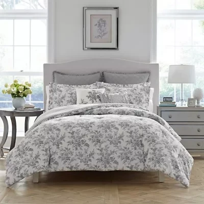 Annalise Floral 100% Cotton - 7 Piece- Duvet Cover Bonus Set
