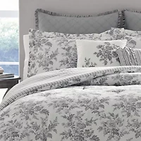 Annalise Floral 100% Cotton - 7 Piece- Duvet Cover Bonus Set