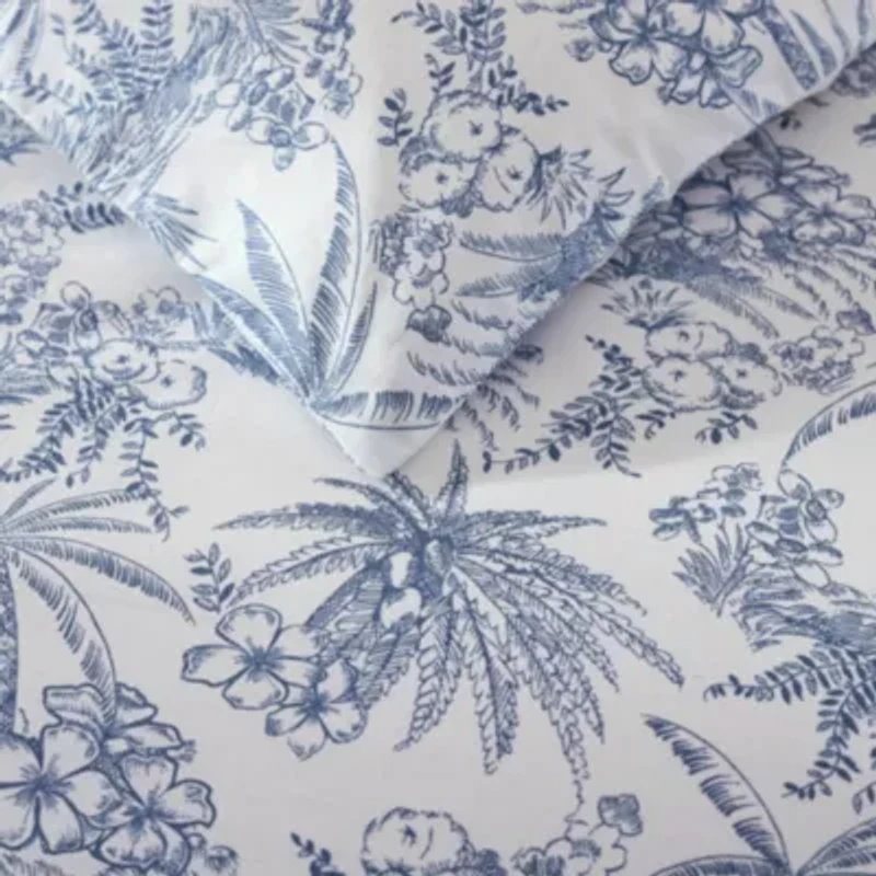 Pen And Ink 100% Cotton Percale- 3 Piece- Duvet Cover Set