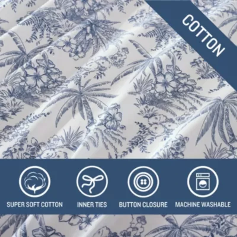 Pen And Ink 100% Cotton Percale- 3 Piece- Duvet Cover Set