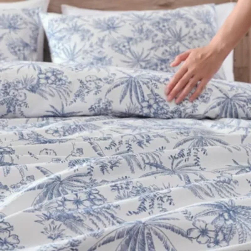 Pen And Ink 100% Cotton Percale- 3 Piece- Duvet Cover Set