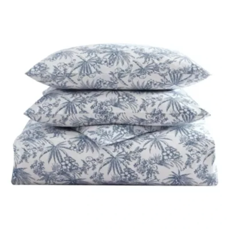 Pen And Ink 100% Cotton Percale- 3 Piece- Duvet Cover Set