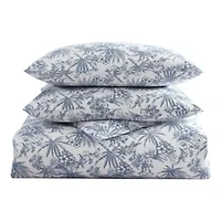 Pen And Ink 100% Cotton Percale- 3 Piece- Duvet Cover Set