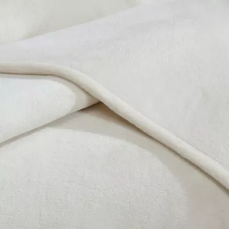 Core Plush Solid Blue Twin Blanket-1 Piece