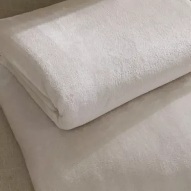 Core Plush Solid Blue Twin Blanket-1 Piece