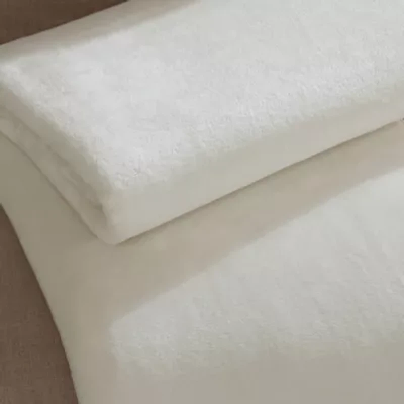 Core Plush Solid Blue Twin Blanket-1 Piece