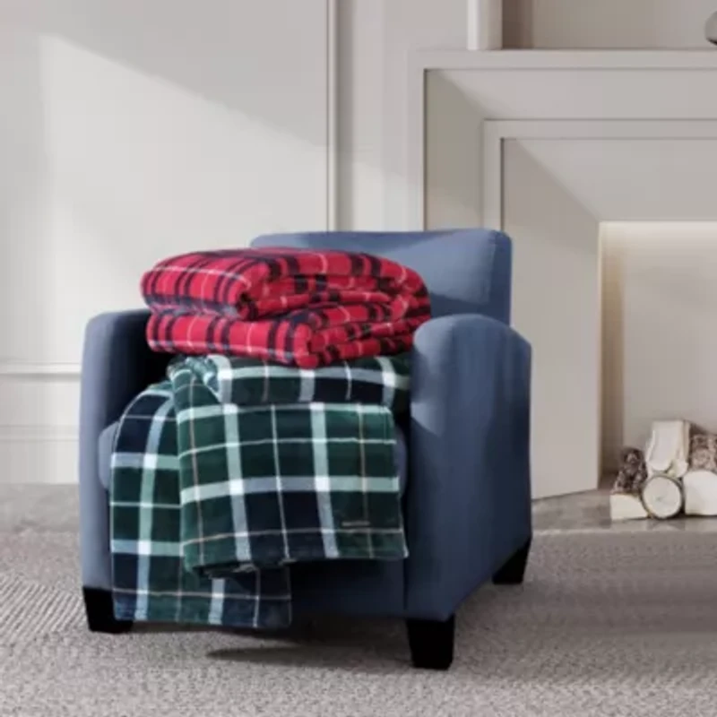 Winter Tattersall Microfiber Blanket