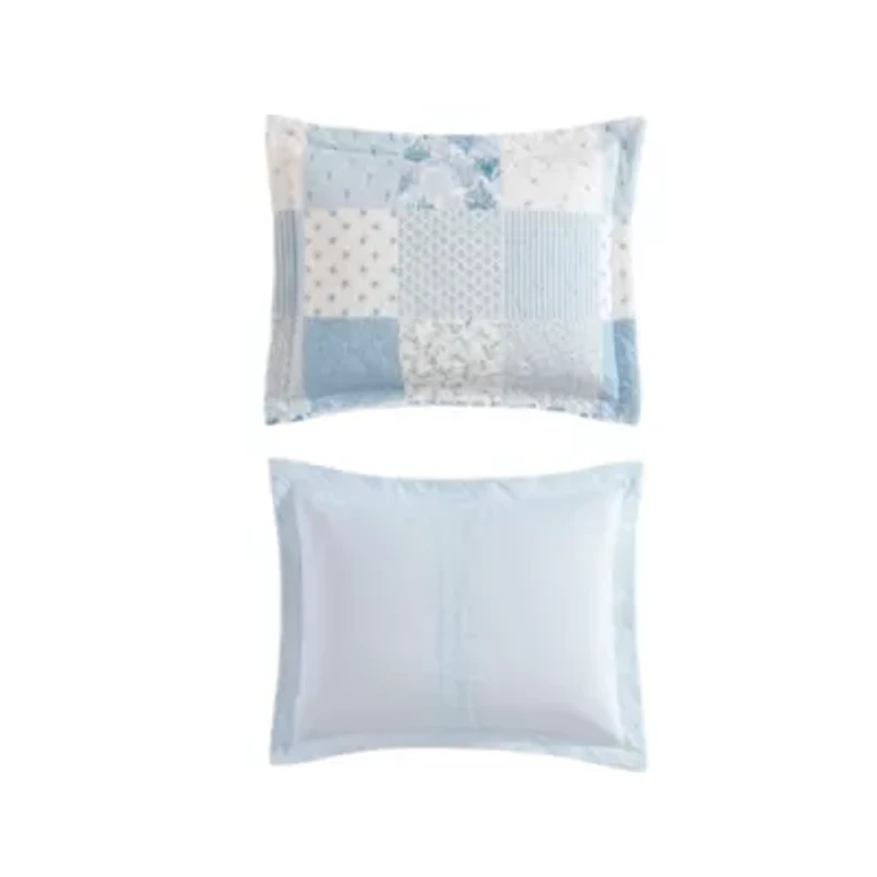 Colleens Coastal Patchwork 100% Cotton Quilt-Sham Set