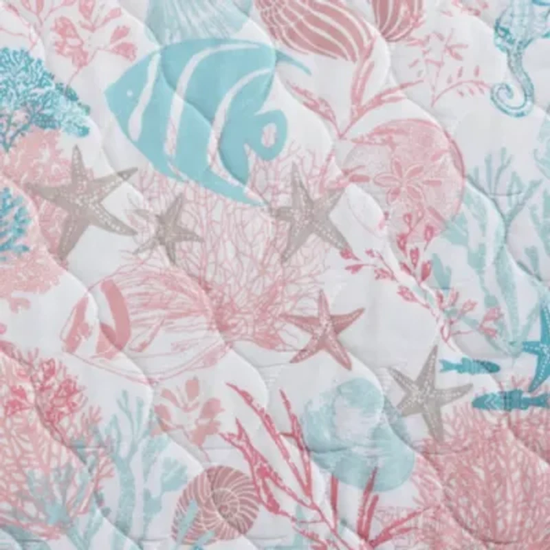 Swimtime 100% Cotton Quilt-Sham Set