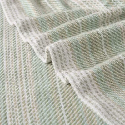 Sandy Shore Stripe 100% Cotton Blanket