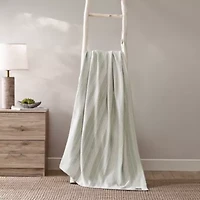 Sandy Shore Stripe 100% Cotton Blanket