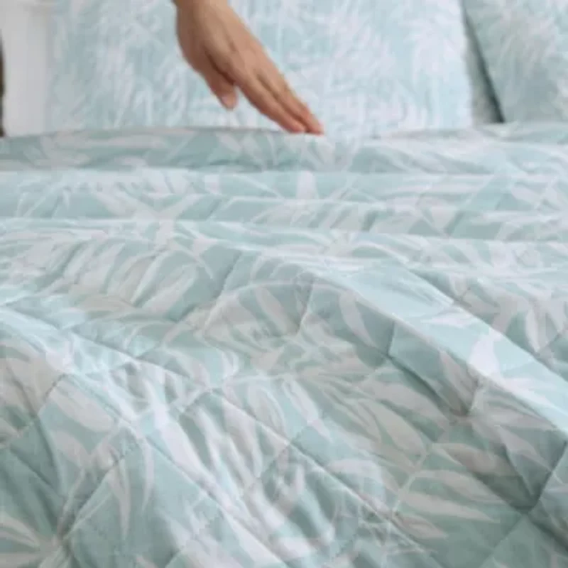 Art Of Palms 100% Cotton Quilt-Sham Set