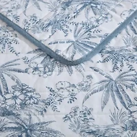 Pen And Ink Palm 100% Cotton Quilt-Sham Set
