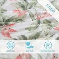 Acapulco Palms 100% Cotton Quilt-Sham Set