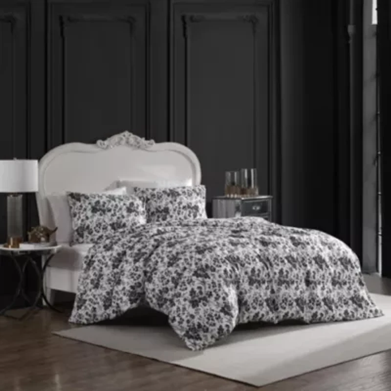 Betsey's Toile Microfiber Duvet Cover Set