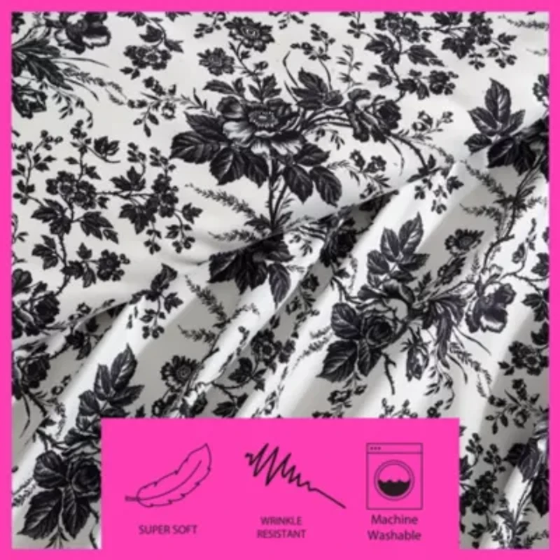 Betsey's Toile Microfiber Duvet Cover Set