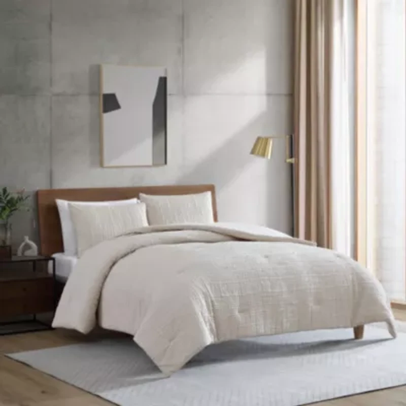 Serenity Wavy Lines Microfiber Duvet Cover Set