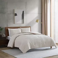 Serenity Wavy Lines Microfiber Duvet Cover Set
