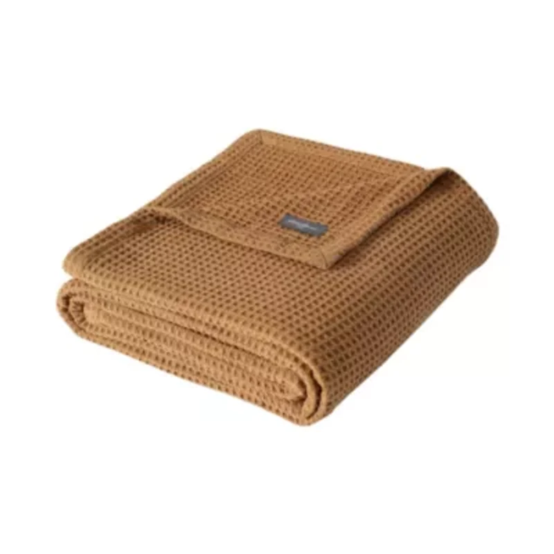 Solid Waffle 100% Cotton Blanket