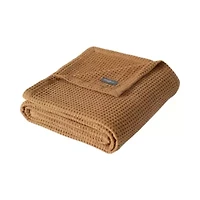Solid Waffle 100% Cotton Blanket