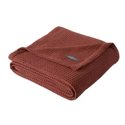 Solid Waffle 100% Cotton Blanket