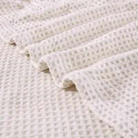 Solid Waffle 100% Cotton Blanket