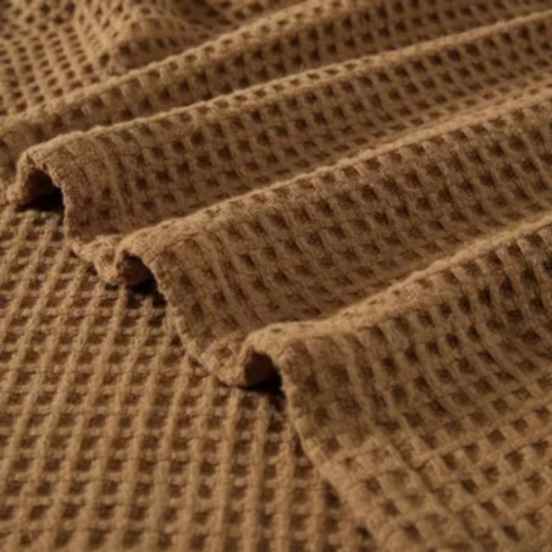 Solid Waffle 100% Cotton Blanket