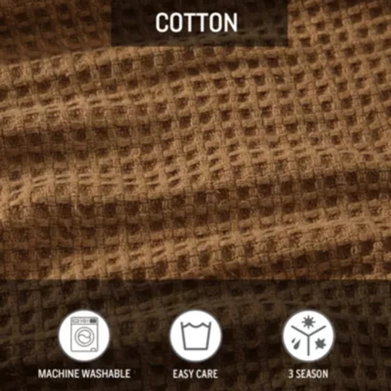 Solid Waffle 100% Cotton Blanket