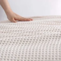 Solid Waffle 100% Cotton Blanket