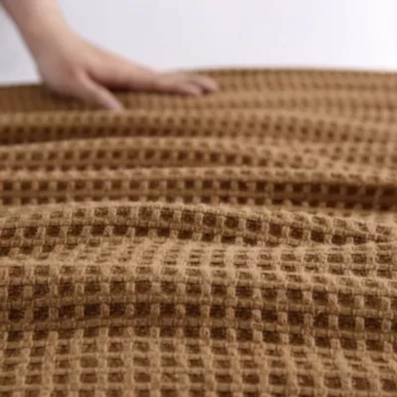 Solid Waffle 100% Cotton Blanket