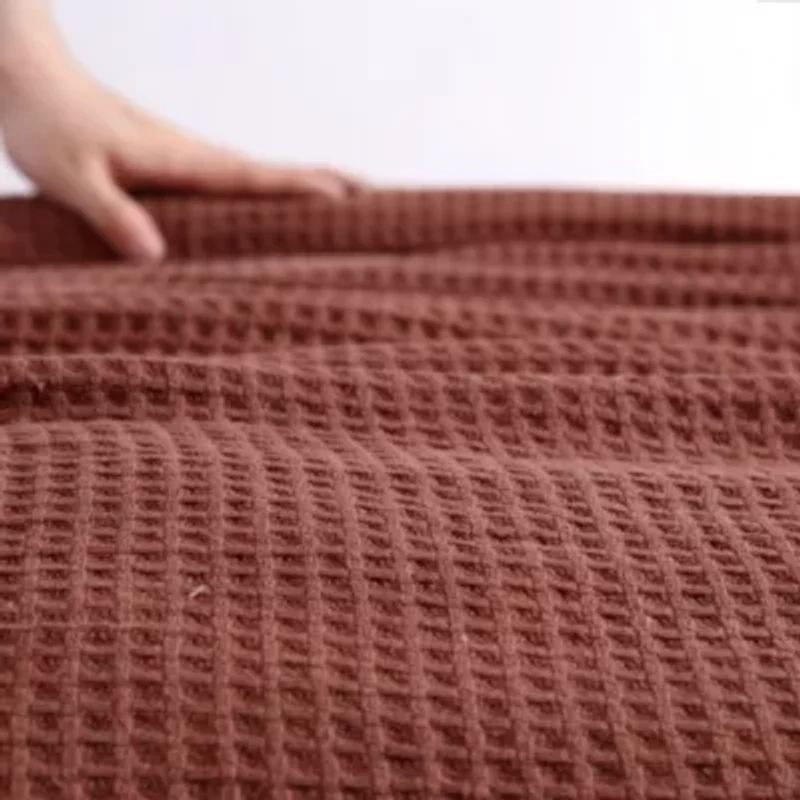 Solid Waffle 100% Cotton Blanket
