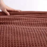 Solid Waffle 100% Cotton Blanket