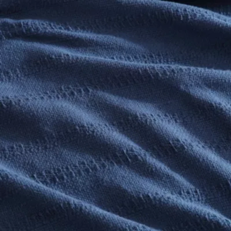 Variegated Weave Stripe 100% Cotton Blanket