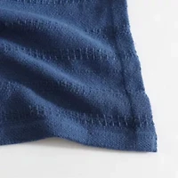 Variegated Weave Stripe 100% Cotton Blanket
