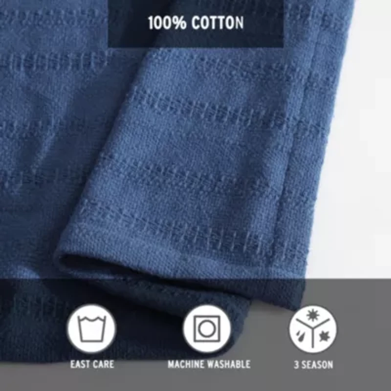Variegated Weave Stripe 100% Cotton Blanket