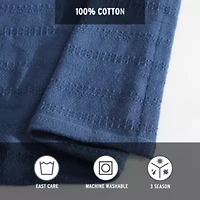 Variegated Weave Stripe 100% Cotton Blanket
