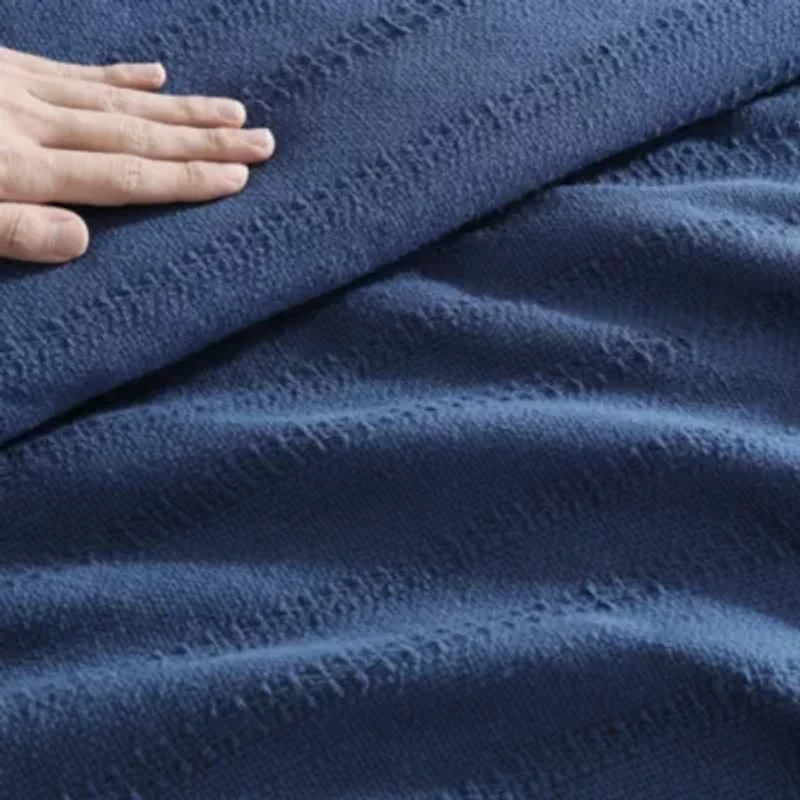 Variegated Weave Stripe 100% Cotton Blanket