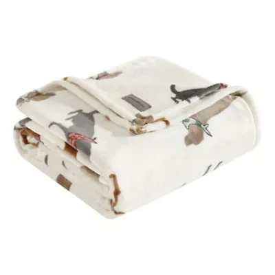 Dogs With Scarves Microfiber Blanket
