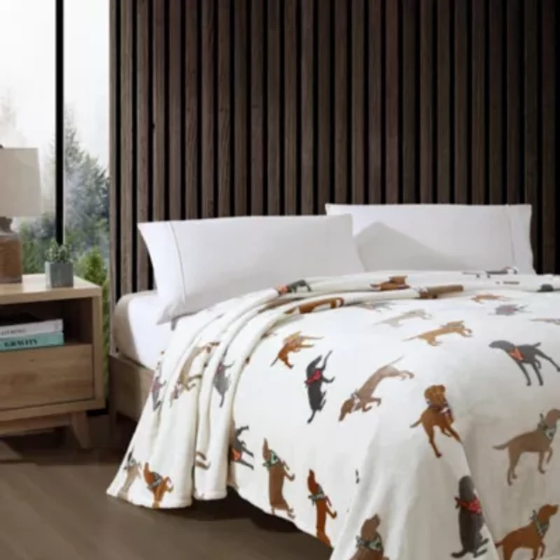 Dogs With Scarves Microfiber Blanket