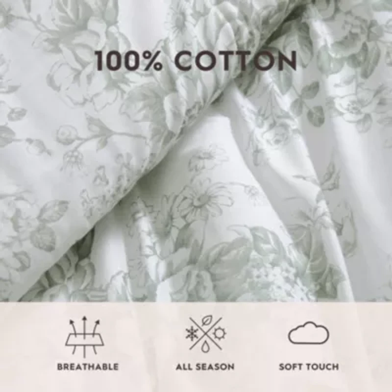 Toile Delight Cotton Comforter Sham Bonus Set