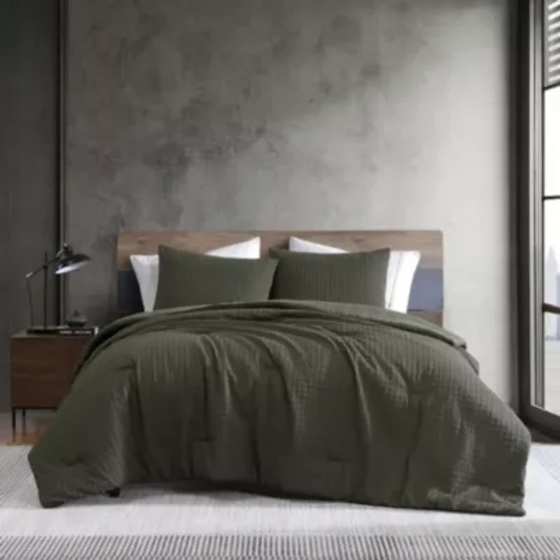 Houndstooth Microfiber Comforter Set
