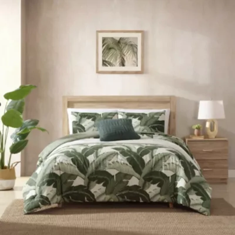 Vintage Palms Cotton Comforter-Sham Set
