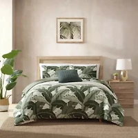 Vintage Palms Cotton Comforter-Sham Set
