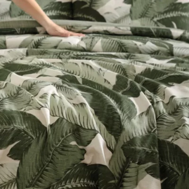 Vintage Palms Cotton Comforter-Sham Set