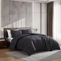 Silhouette Floral Microfiber Comforter Sham Bonus Set