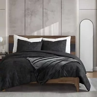 Silhouette Floral Microfiber Comforter Sham Bonus Set