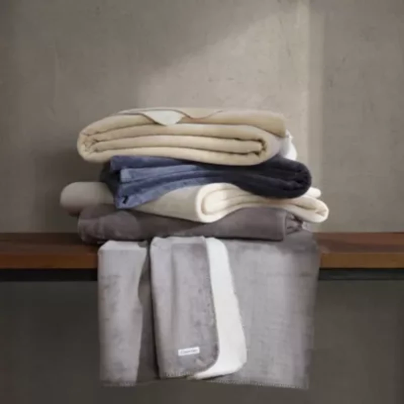 Modern Reversible Solid Microfiber Blanket