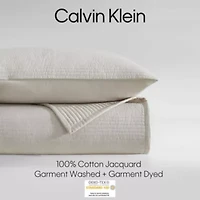 Mini Channel Stitch Solid Cotton Blend Quilt Set